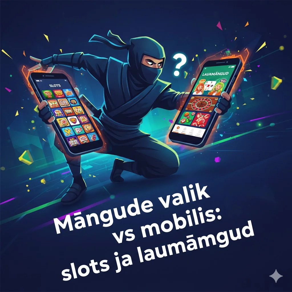 Mängude valik mobiilis: slots Ninja Casino ja lauamängud
